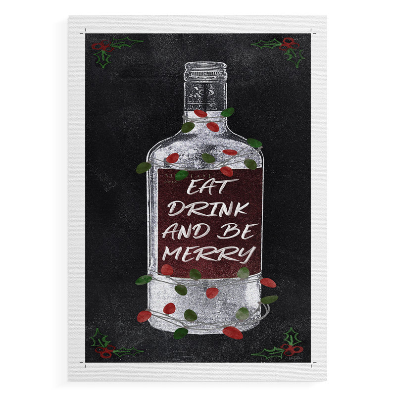 Be Merry Wine - impression sur toile seulement - non encadrée, H 48 po x l 32 po
