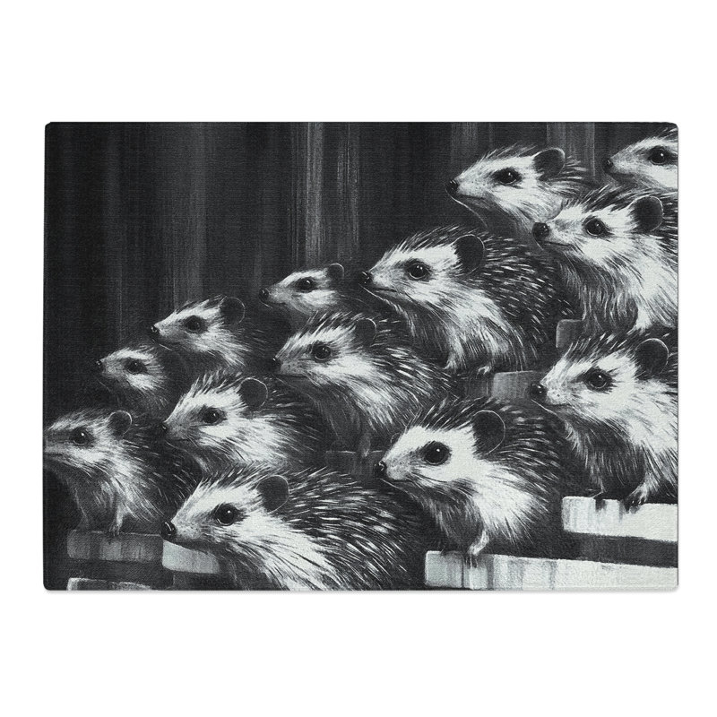 Hedgehogs  Glass Chopping Board