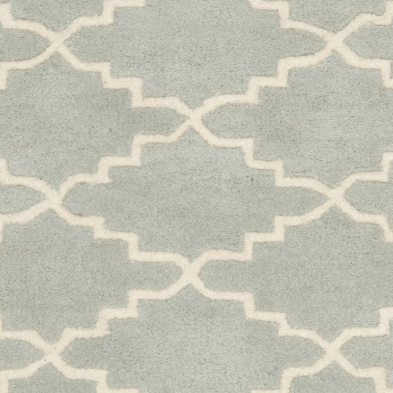 Carolene Hand Tufted Wool Geometric Rug, Square 7'