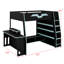 Functional Loft Bed System with Multi-Storage, Customizable RGB Lighting, and Desk with Variable Placement-1882867735