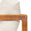 Chaise longue pivotante d'extérieur Tanah, finition teck avec coussin beige
