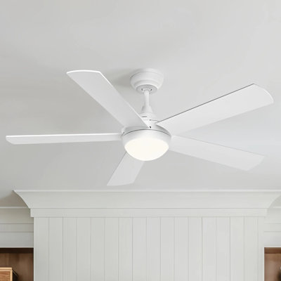 48" Smart Ceiling Fan with Light Kit Included, WiFi/APP/Voice/Remote, Dual-Sided 5-Blade High Airflow Low Noise 6-Speed, Reversible Airflow DC Motor