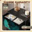 Commode vitrail pour la chambre à coucher avec 4 tiroirs de rangement Commode à panneaux en verre coloré turquoise et oiseaux
