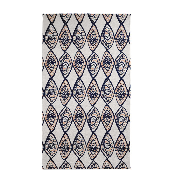 Bleu marine/brun Tapis décoratif