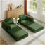 Canapé-lit convertible avec coussin cylindrique - Coussin pliant en velours côtelé avec cadre de forme fixe pour le salon, la chambre à coucher, le salon, le studio-jade-1725288492