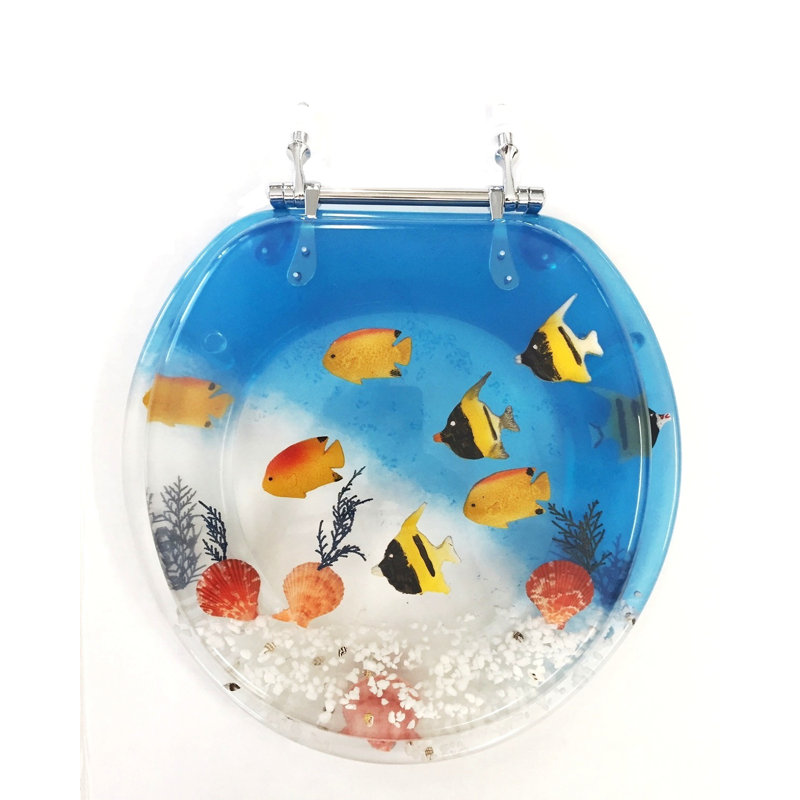 Siège de toilette rond Fish, 17 po