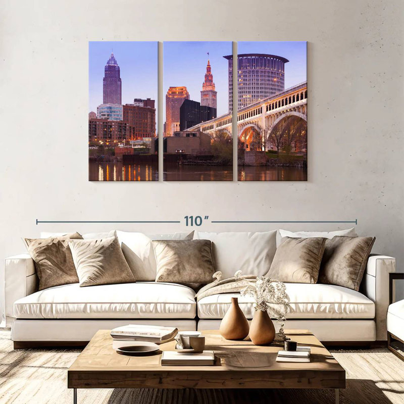 Nicci Detroit Downtown Skyline, 48" H x 74" W