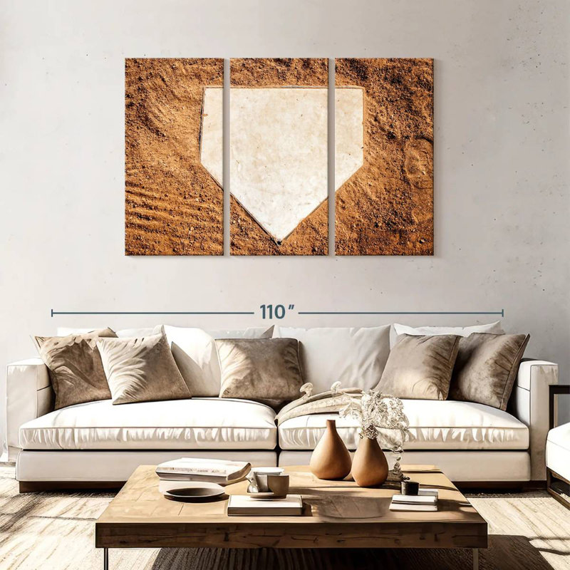 Sireci Base Of A Baseball Field, 48" H x 74" W