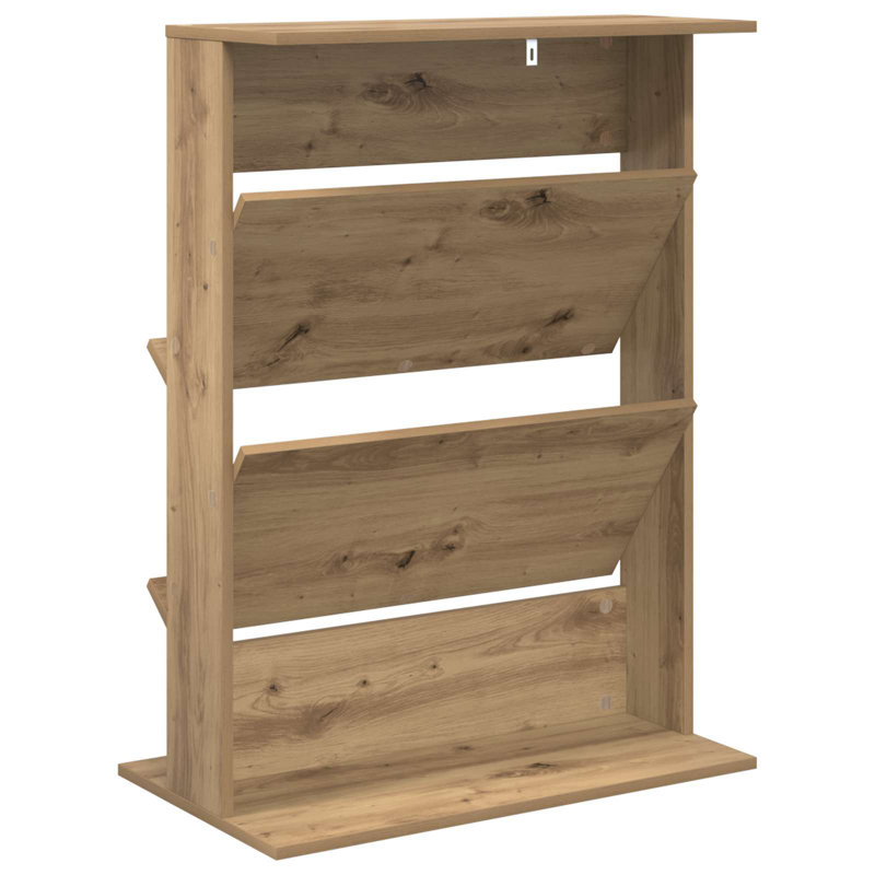 Wood Free Standing Magazine Rack, Artisan Oak