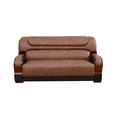 Nerisse 77" Genuine Leather Living Room Sofa