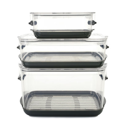 Food Storage - Set of 3 Containers and 3 Lids