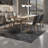 Rectangular with Solid Wood Base Dining Table-1101655916