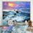 Toile avec cadre flottant brun