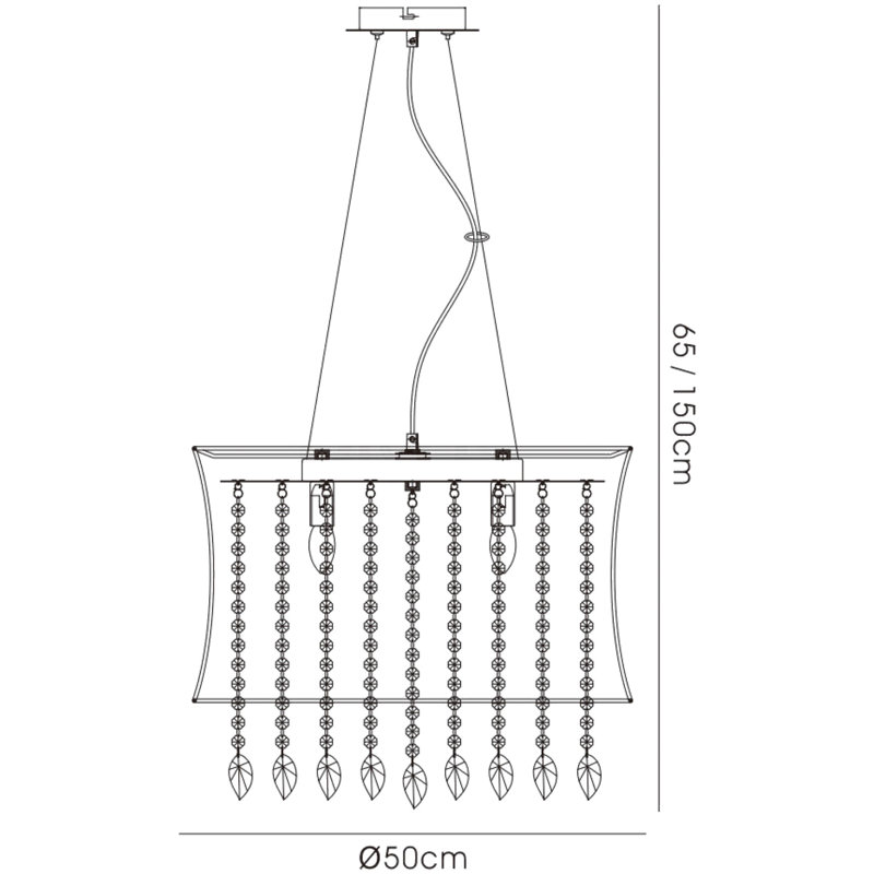 4 - Light Drum Chandelier, White