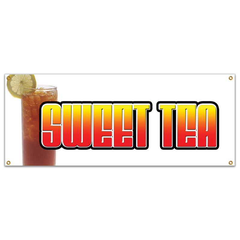 Bannière Sweet Tea, H 18 po x l 48 po x P 0,1 po