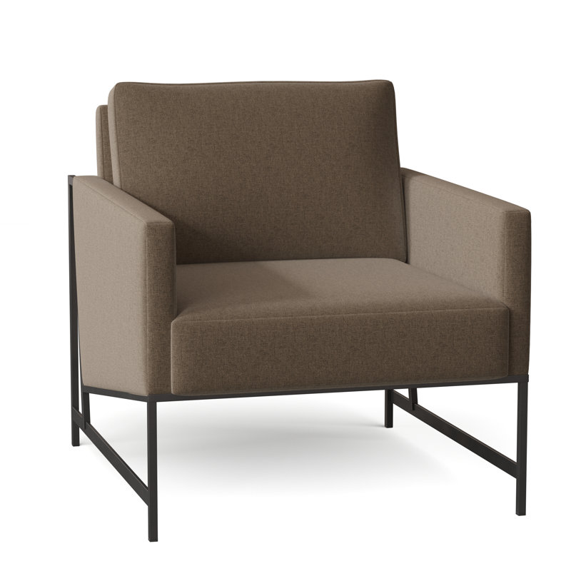 Sparta Upholstered Armchair, Bark (8789 06), Nickel
