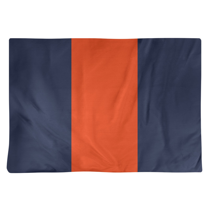 Récapitulatif de 18 po Virginia, Bleu / Orange, Sergé de coton