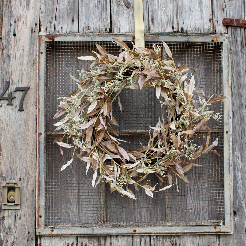 Faux Olive Silk 21'' Wreath