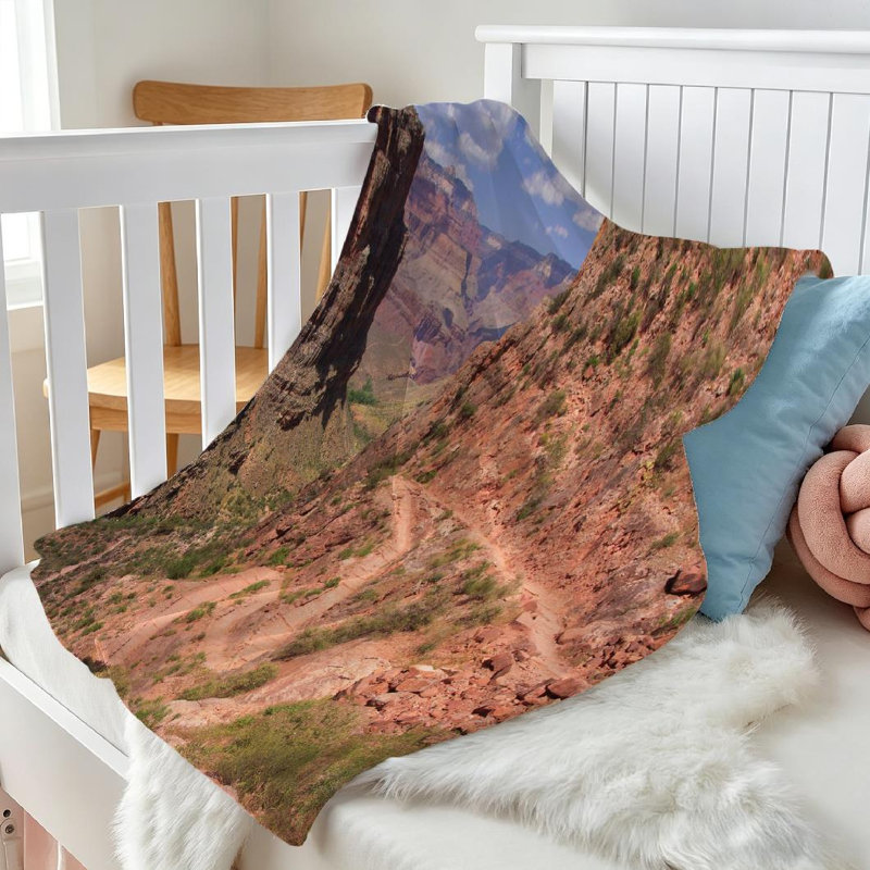 Jeté transparent en flanelle de polaire ultra douce, imprimé grand recto Bright Angel Trail, Throw 30" x 40"