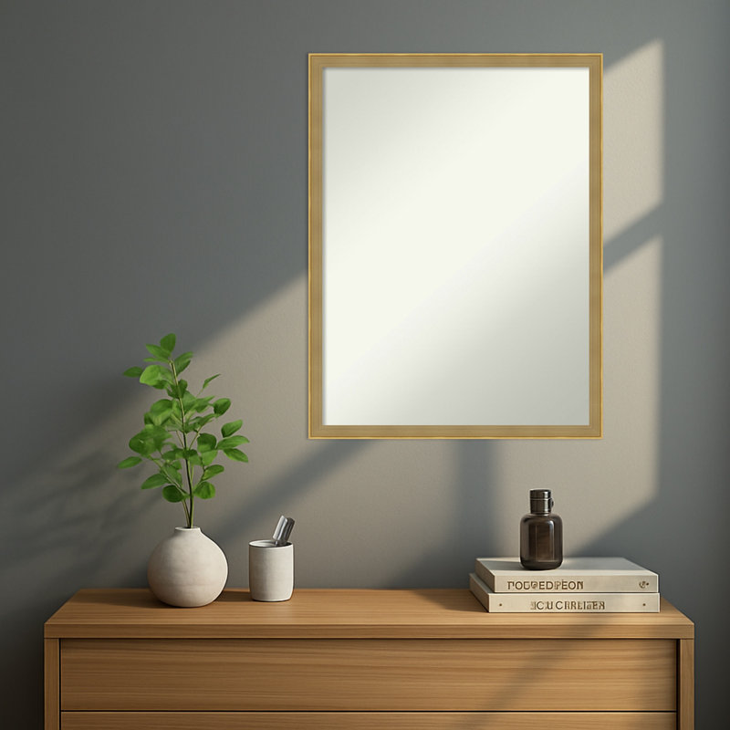 Miroir mural Incline, 25,5 po x 19,5 po, Or foncé
