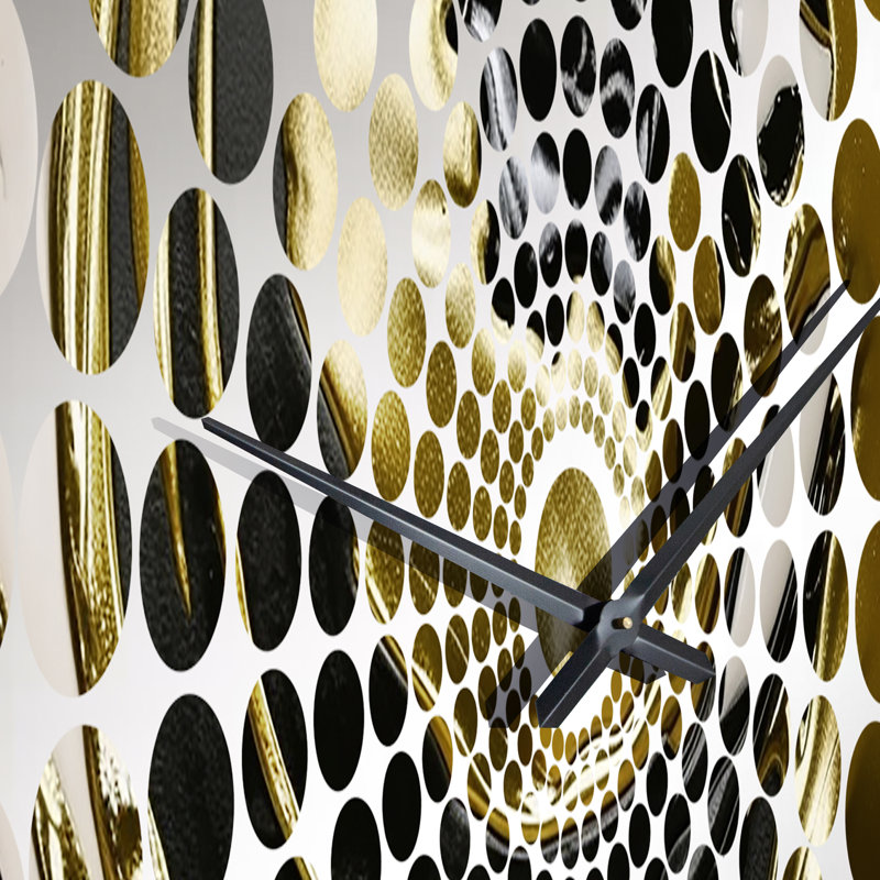 Bianco - Horloge murale peinture abstraite, Petit