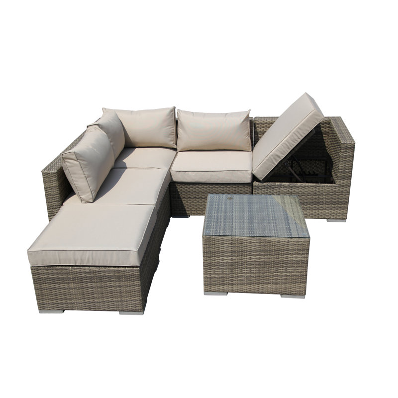 Siglinde 5 Seater Rattan Sofa Set