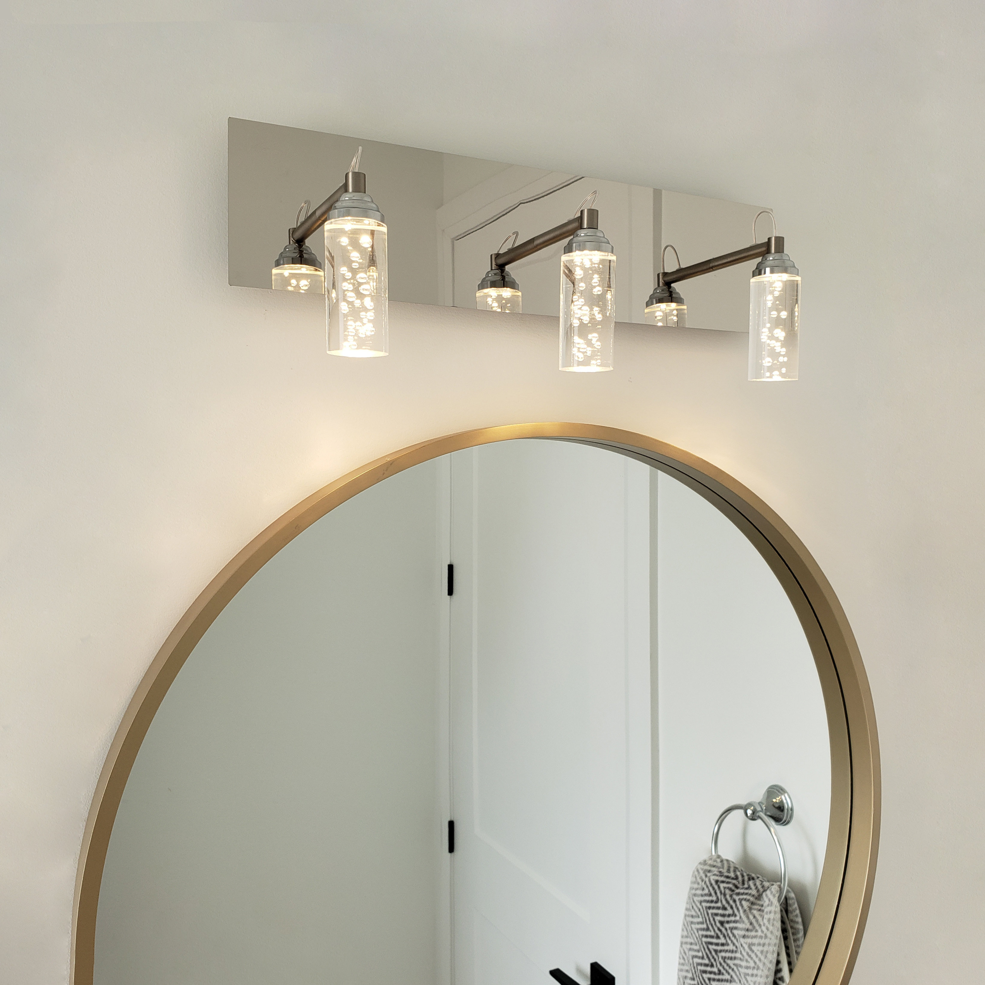 Wrought Studio Ardrie 3-Light Dimmable LED Polished Chrome Vanity Light ...