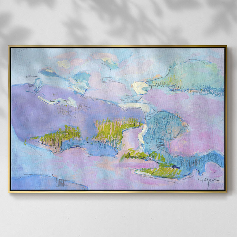 «Come To My Window», reproduction d'art sur toile encadrée, H 27 po x l 41 po x P 2 po, Encadrement doré