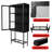 Industrial Style Storage Cabinet  Home Kitchen Storage Cabinet Against The Wall Retro Tin Cabinet Living Room Iron Dining Cabinet(Black)