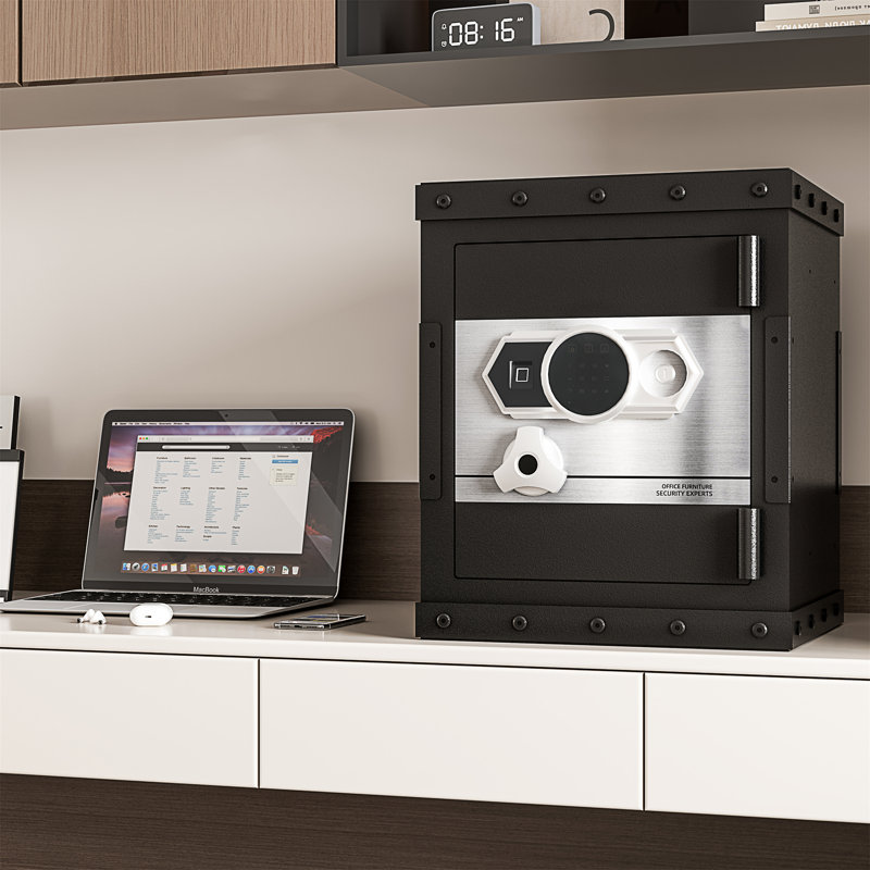 Three-Lock Safe, 14.17" H x 20.47" W x 16.53" D