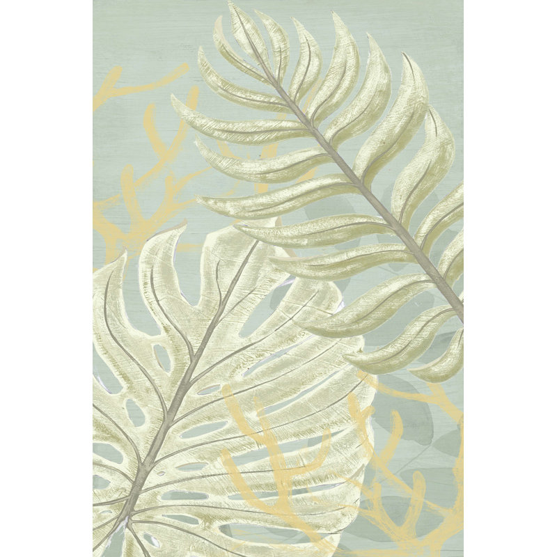" Palm And Coral Panel I " by June Erica Vess Painting Print, 12" H x 8" W