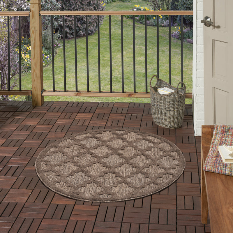 Tapis intérieur / extérieur Moung Trellis, Rond 4 pi