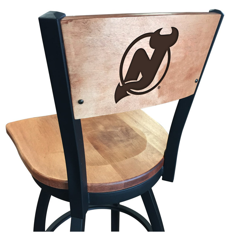 Tabouret de bar pivotant NHL, New Jersey Devils, Érable moyen