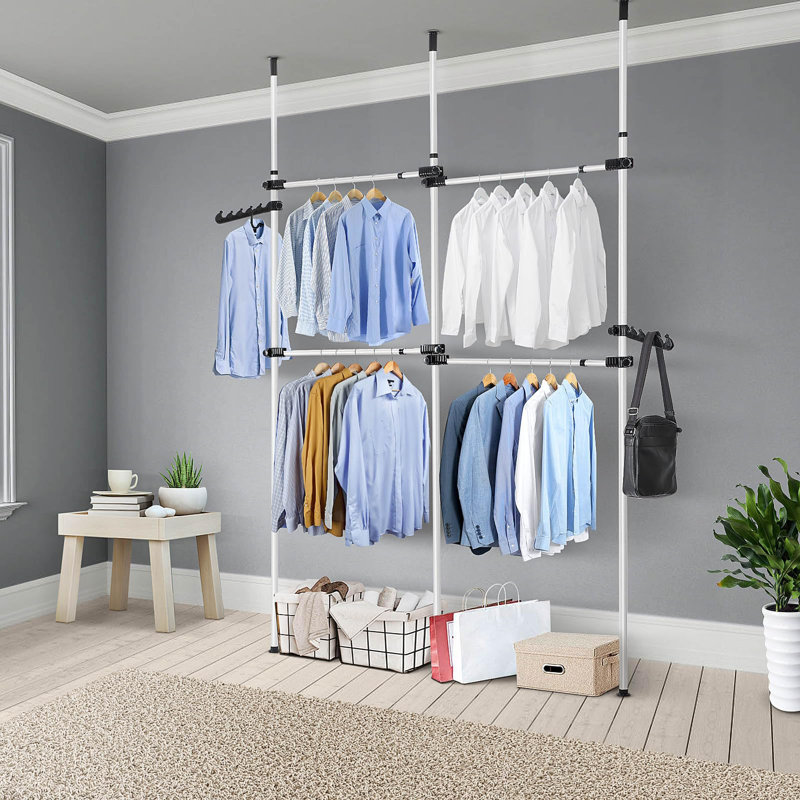 Adjustable Wall Mounted Clothes Rack