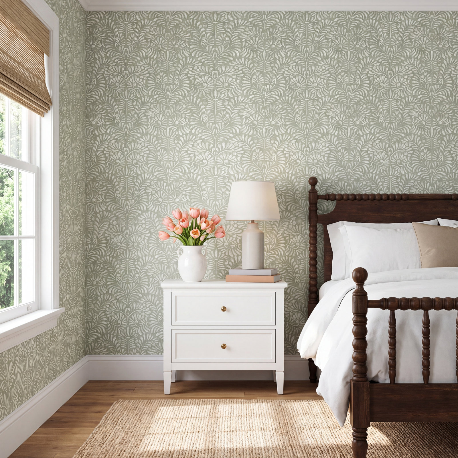 Cedric Floral Wallpaper, Green