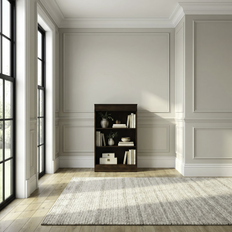 Mattern Standard Office Bookcase with Adjustable Shelves, (2 Shelves) 48" H x 30" W x 12.5" D