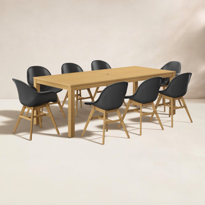 Anautica 88" Eucalyptus Patio Dining Set