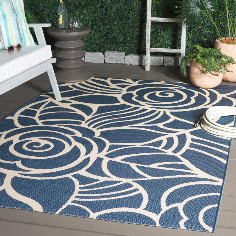 Herefordshire Performance Floral Indoor/Outdoor Area Rug, Rectangle 5'3" x 7'7"