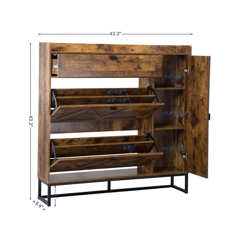 12 Pair Shoe Storage Cabinet