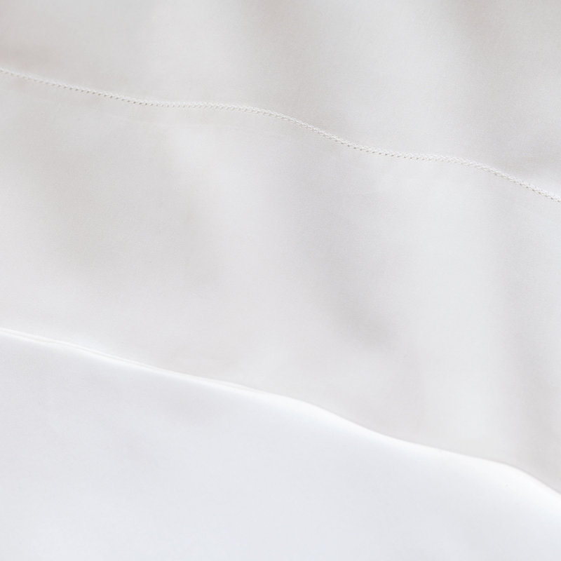 Roma Egyptian Cotton Sateen, King Pillowcase, White
