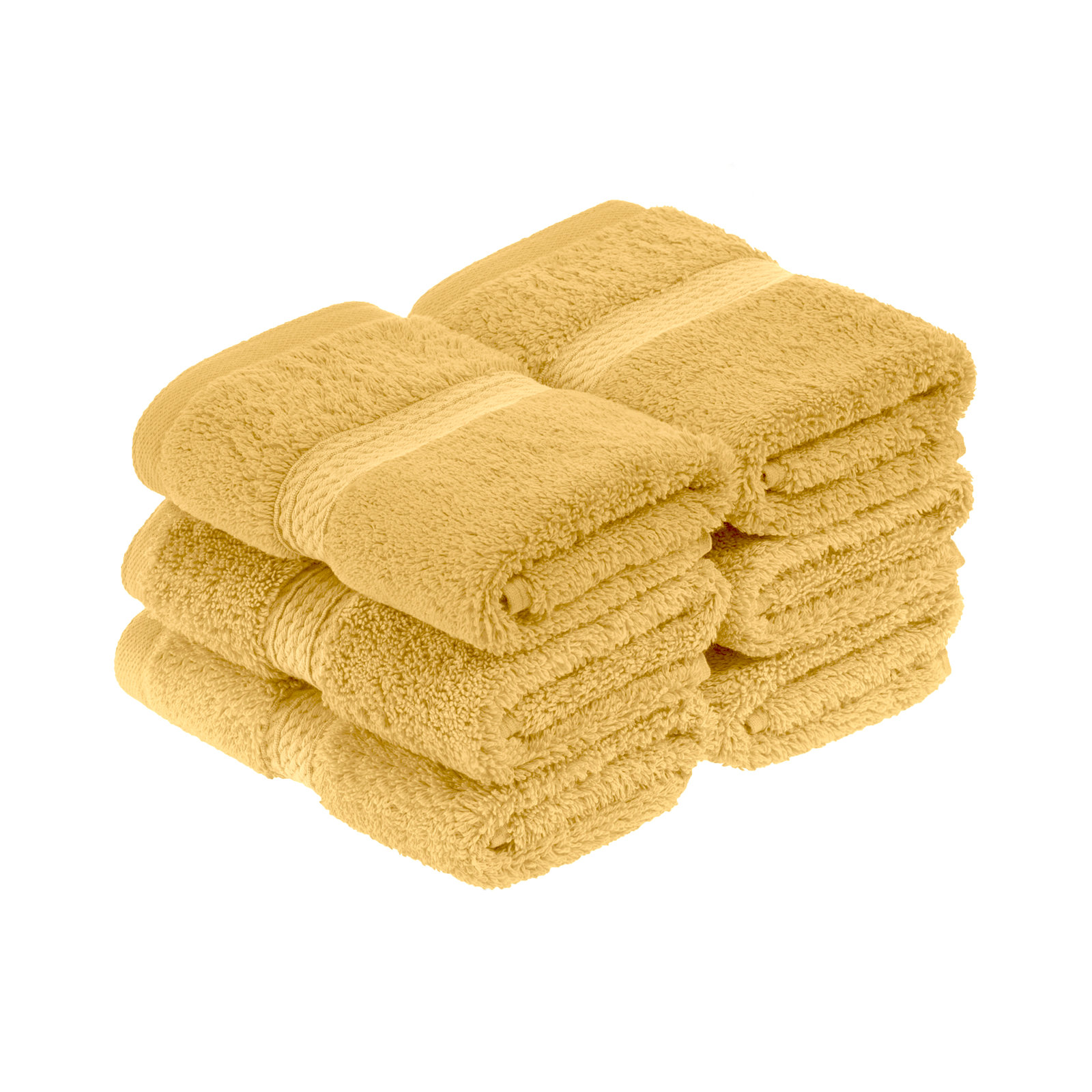 Egyptian Cotton Washcloth Set, Gold, Washcloth - 6 Pack