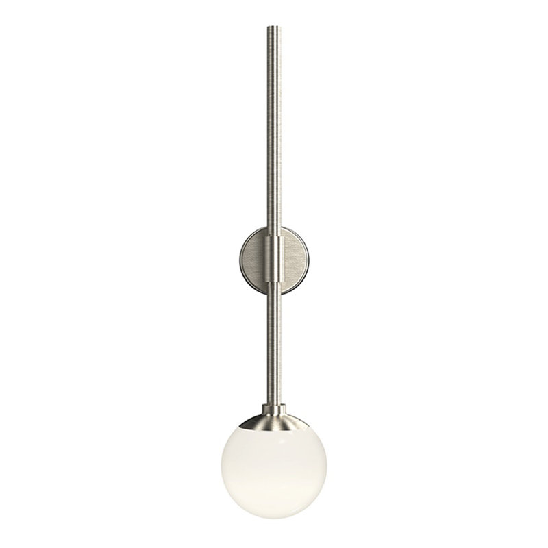 Applique à bras à intensité variable à 1 lumière DEL Sabon ™, Nickel satiné