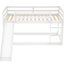 Lit gigogne convertible avec lit superposé, blanc et bois de pin-1542098185