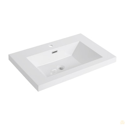 Lavabo de salle de bain 30 po en résine