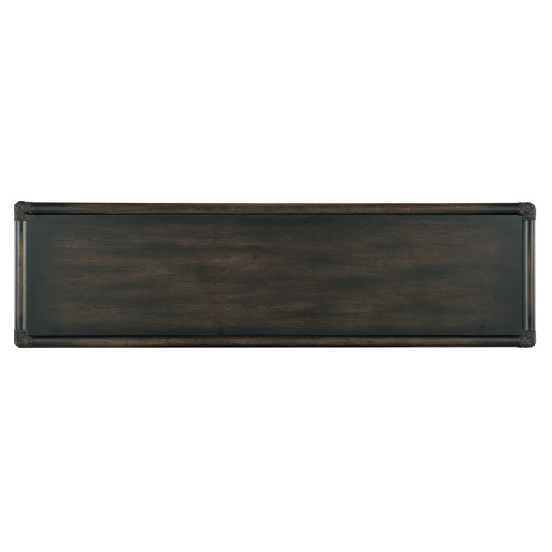 Commode en rotin Caiceo Retreat, Dark Wood/Black Sand