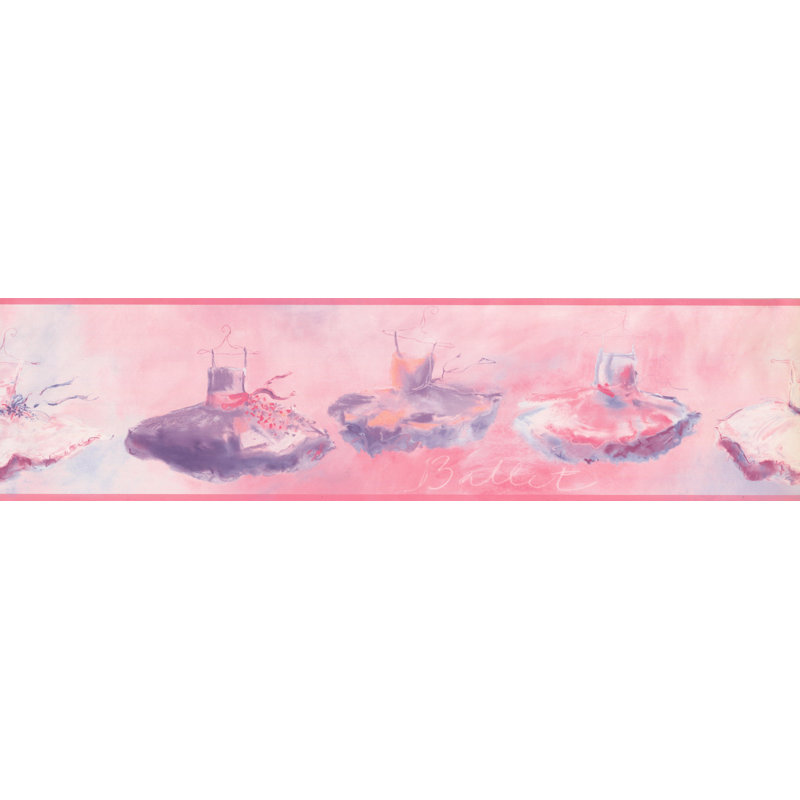 Bordure de papier peint L 15 pi x l 6 po Crossin, Rouge / Mauve/ Beige