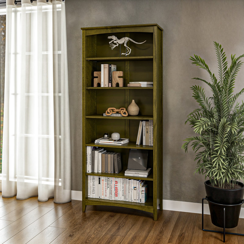 Colton Bookcase, (6 Shelves) 72" H x 30" W x 13"D, Olive Grove Green