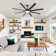 8 Aluminum Blades Modern Classic Smart Large Ceiling Fan With Light And Control And App Function