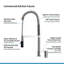 Robinet de cuisine à poignée simple pull down