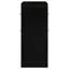 Miroir sur pied Fij 76 po, rotin brun, bois noir